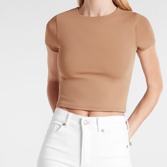 NWTS Express High Compression Body Contour Matte 90s Cropped Tee - Picture 1 of 4
